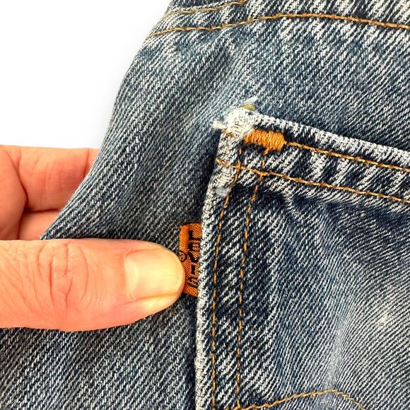 Vtg 90s Levis Jeans 550 Orange Tab Relaxed Fit Cotton Wallet Fade Denim W36 L34 - Picture 12 of 16